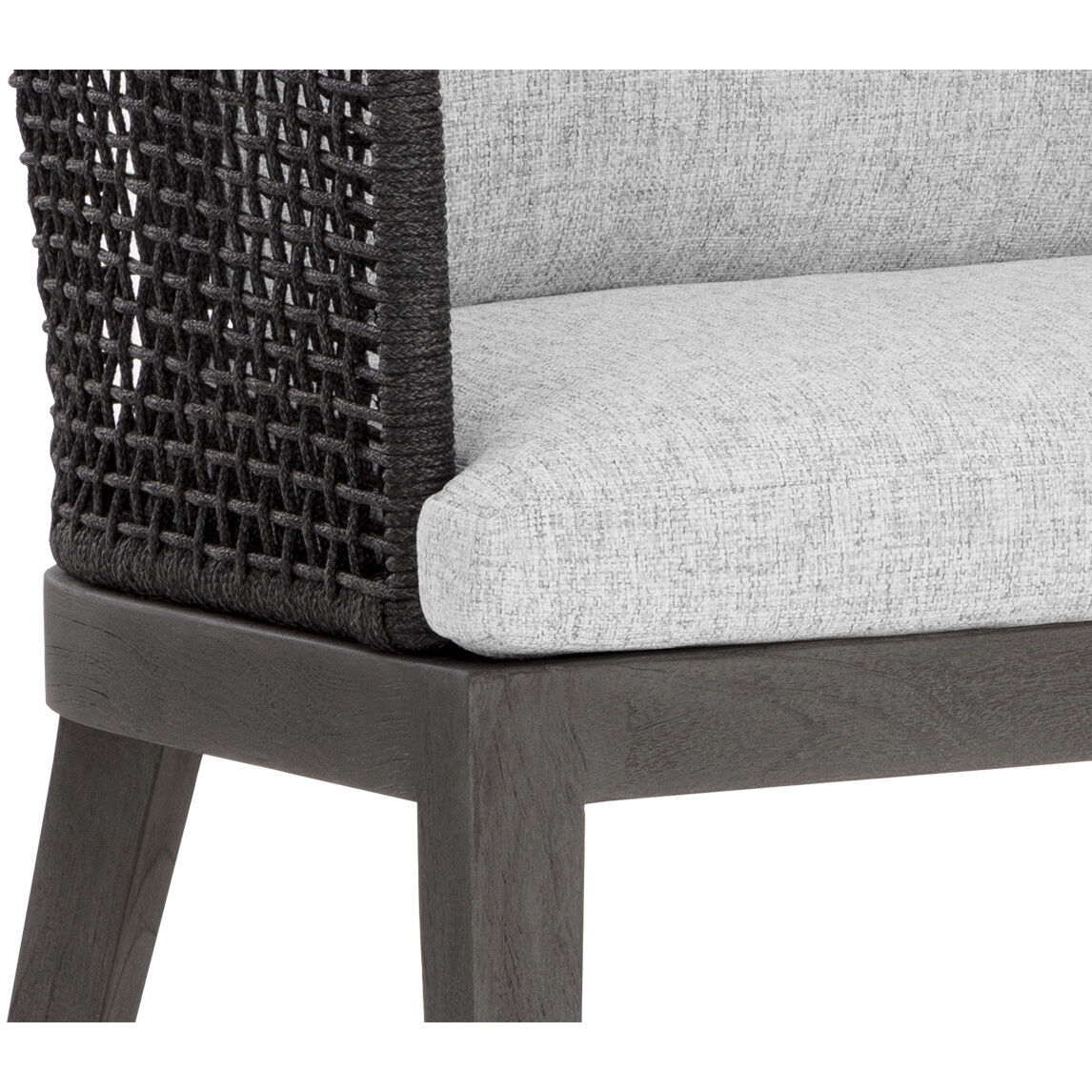 Capri Smoke Grey / Copacabana Marble Outdoor Dining Armchair